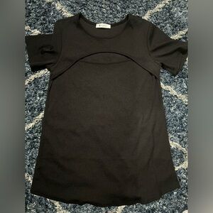 Shirt with front cut out
